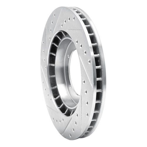 R1 86-86 Porsche 944 Turbo Front Right Drilled & Slotted Silver Brake Rotor