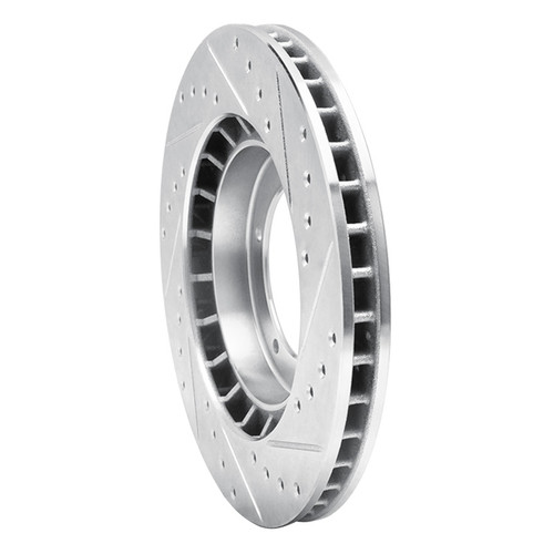 R1 86-86 Porsche 944 Turbo Front Left Drilled & Slotted Silver Brake Rotor