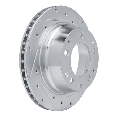 R1 84-89 Porsche 911 Rear Right Drilled & Slotted Silver Brake Rotor