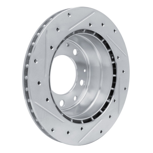 R1 84-89 Porsche 911 Rear Right Drilled & Slotted Silver Brake Rotor