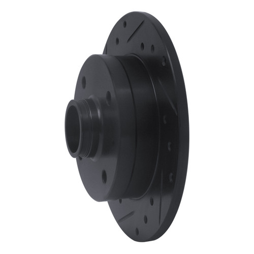 R1 81-85 Mazda RX-7 Rear Left Drilled & Slotted Black Brake Rotor