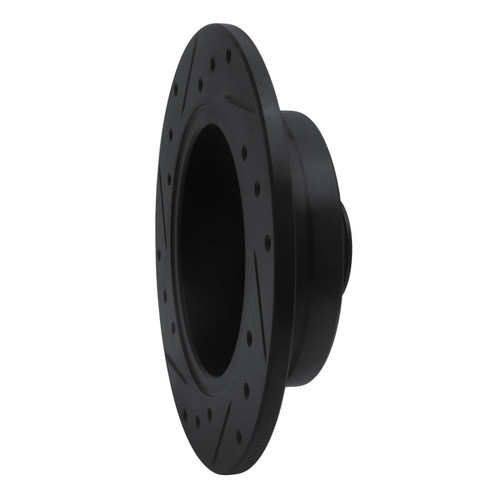 R1 81-85 Mazda RX-7 Rear Right Drilled & Slotted Black Brake Rotor