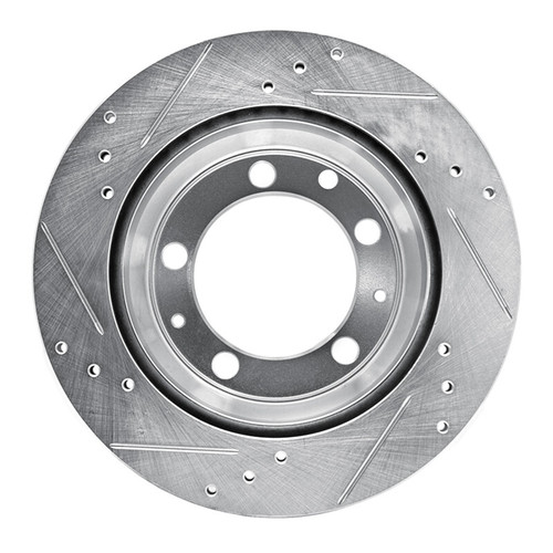 R1 77-88 Porsche 924 Rear Right Drilled & Slotted Silver Brake Rotor