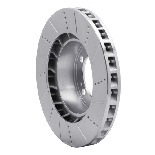 R1 86-91 Porsche 944 Except Turbo Right Front Drilled & Slotted Silver Brake Rotor