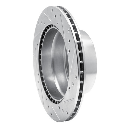 R1 69-83 Porsche 911 Rear Left Drilled & Slotted Silver Brake Rotor