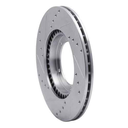 R1 67-88 Porsche 911 Front Right Drilled & Slotted Silver Brake Rotor