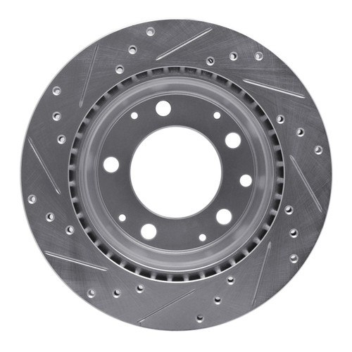 R1 69-83 Porsche 911 Rear Right Drilled & Slotted Silver Brake Rotor