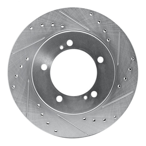 R1 99-08 Chevrolet Tracker Front Right Drilled & Slotted Silver Brake Rotor