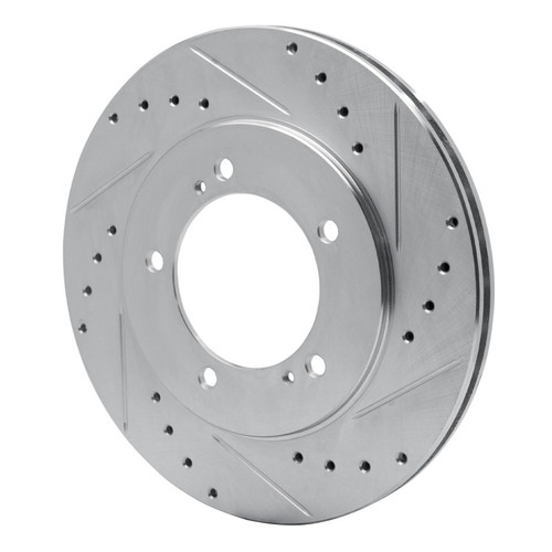 R1 99-08 Chevrolet Tracker Front Right Drilled & Slotted Silver Brake Rotor