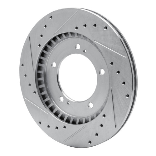 R1 99-08 Chevrolet Tracker Front Right Drilled & Slotted Silver Brake Rotor