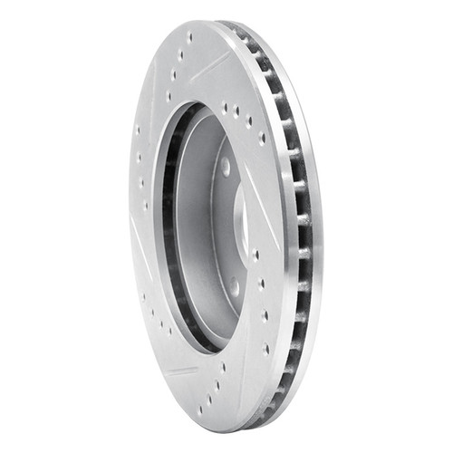 R1 04-10 Chevrolet Optra (Mexico) Front Right Drilled & Slotted Silver Brake Rotor