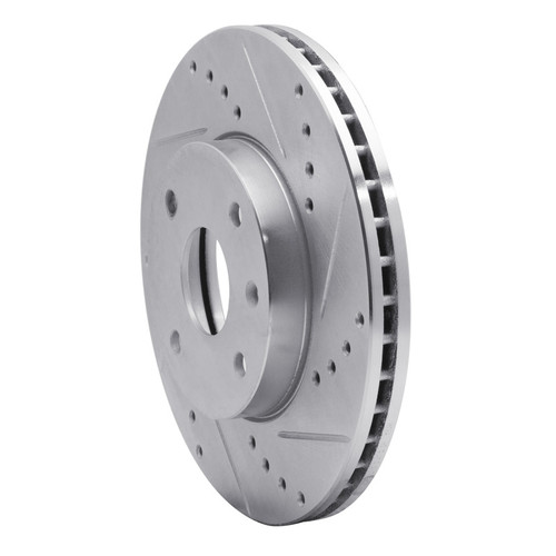 R1 04-10 Chevrolet Epica (Mexico) Front Right Drilled & Slotted Silver Brake Rotor