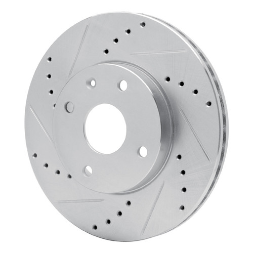R1 04-10 Chevrolet Epica (USA/Canada) Front Left Drilled & Slotted Silver Brake Rotor