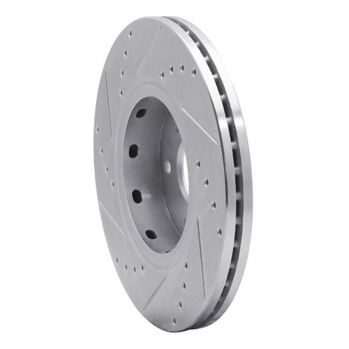 R1 10-13 Suzuki Kizashi Front Right Drilled & Slotted Silver Brake Rotor