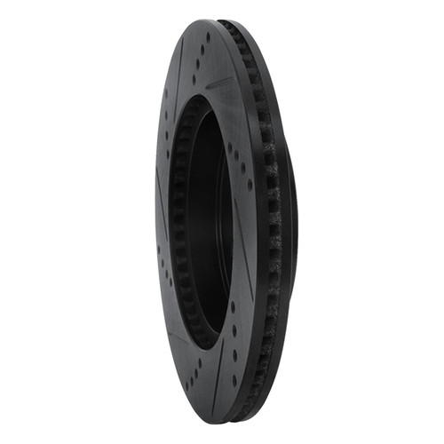 R1 19-25 Toyota Corolla (Mexico) Front Right Drilled & Slotted Black Brake Rotor