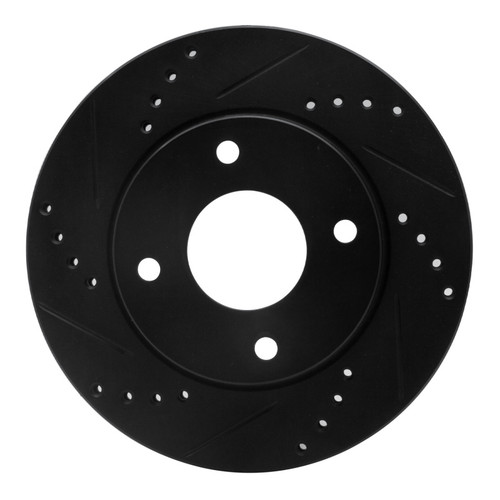R1 07-17 Nissan TIIDA (Mexico) Front Left Drilled & Slotted Black Brake Rotor
