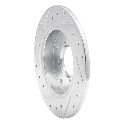 R1 89-94 Suzuki SWIFT Rear Right Drilled & Slotted Silver Brake Rotor