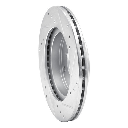 R1 89-94 Suzuki SWIFT Front Left Drilled & Slotted Silver Brake Rotor