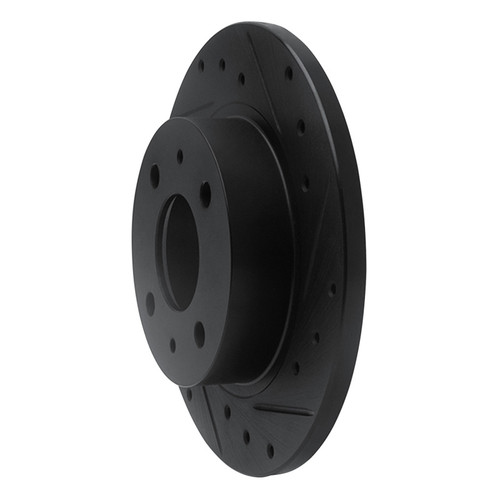 R1 86-06 Nissan TSURU (Mexico) Front Right Drilled & Slotted Black Brake Rotor