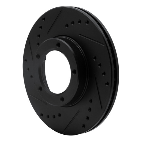 R1 89-08 Toyota Hilux (Mexico) Front Left Drilled & Slotted Black Brake Rotor