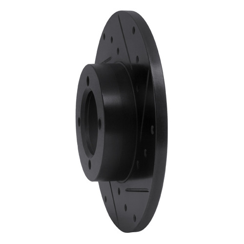 R1 80-83 Nissan 200SX Front Right Drilled & Slotted Black Brake Rotor