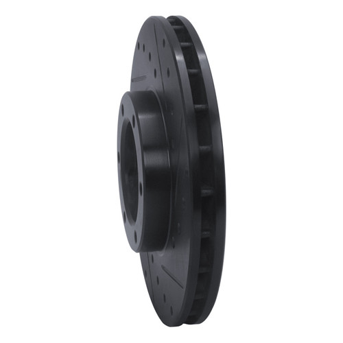 R1 87-88 Toyota Pickup Front Right Drilled & Slotted Black Brake Rotor