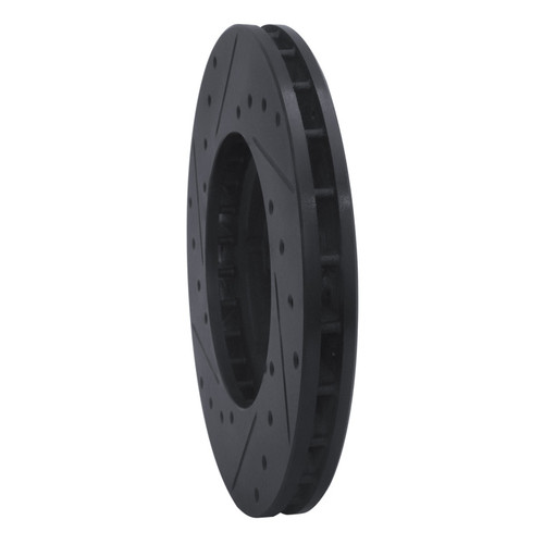 R1 87-88 Toyota Pickup Front Right Drilled & Slotted Black Brake Rotor