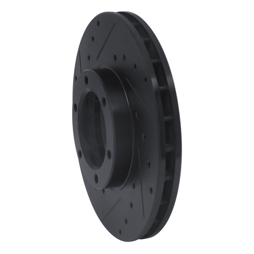 R1 87-88 Toyota Pickup Front Left Drilled & Slotted Black Brake Rotor