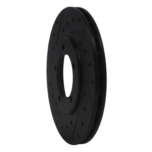 R1 79-83 Toyota Pickup Front Left Drilled & Slotted Black Brake Rotor