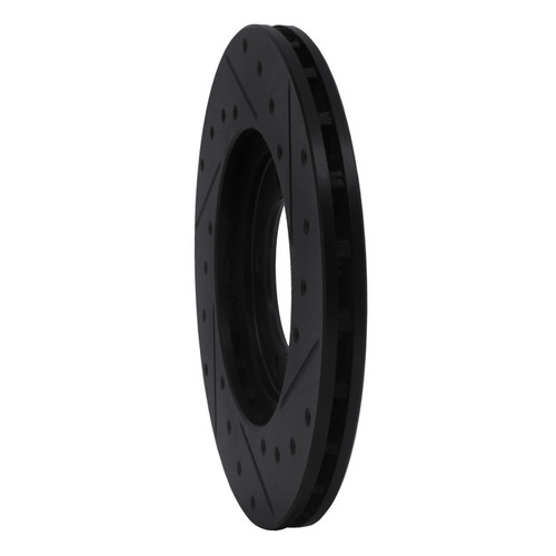 R1 79-83 Toyota Pickup Front Left Drilled & Slotted Black Brake Rotor