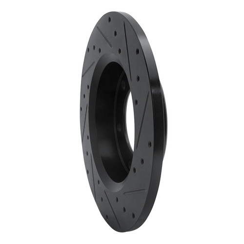 R1 81-85 Toyota Pickup Front Left Drilled & Slotted Black Brake Rotor