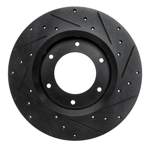 R1 79-80 Toyota Pickup Front Left Drilled & Slotted Black Brake Rotor