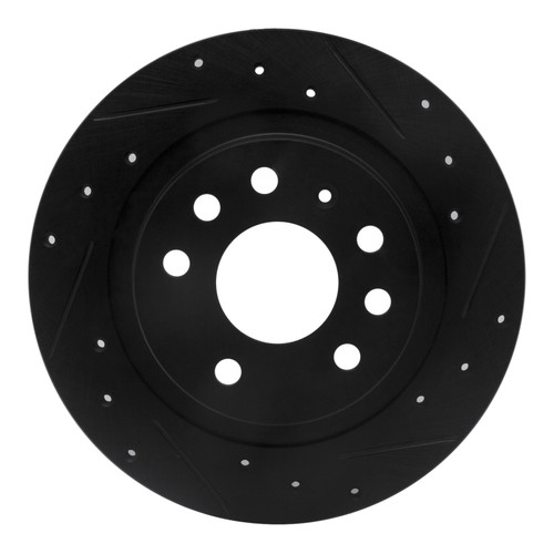 R1 03-11 Cadillac BLS (Mexico) Rear Right Drilled & Slotted Black Brake Rotor ECB-65017R