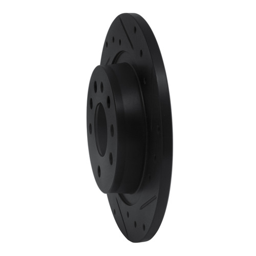 R1 03-11 Cadillac BLS (Mexico) Rear Right Drilled & Slotted Black Brake Rotor ECB-65017R