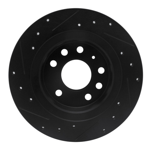 R1 03-11 Cadillac BLS (Mexico) Rear Right Drilled & Slotted Black Brake Rotor ECB-65017R