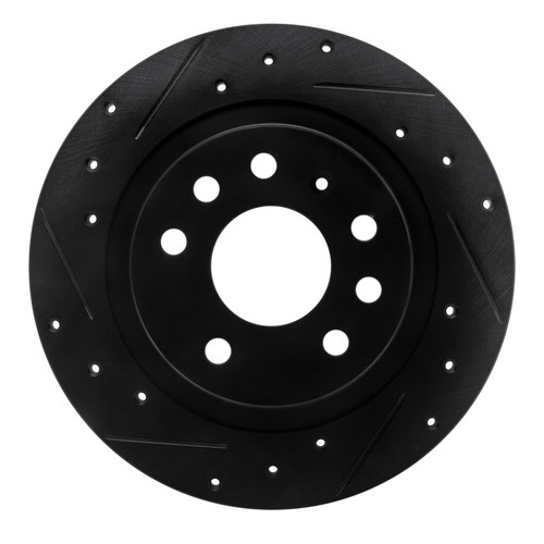 R1 03-11 Cadillac BLS (Mexico) Rear Left Drilled & Slotted Black Brake Rotor ECB-65017L