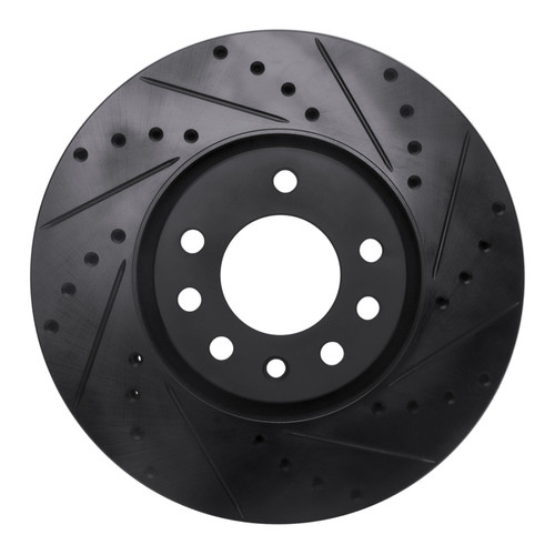 R1 03-11 Cadillac BLS (Mexico) Front Right Drilled & Slotted Black Brake Rotor ECB-65016R