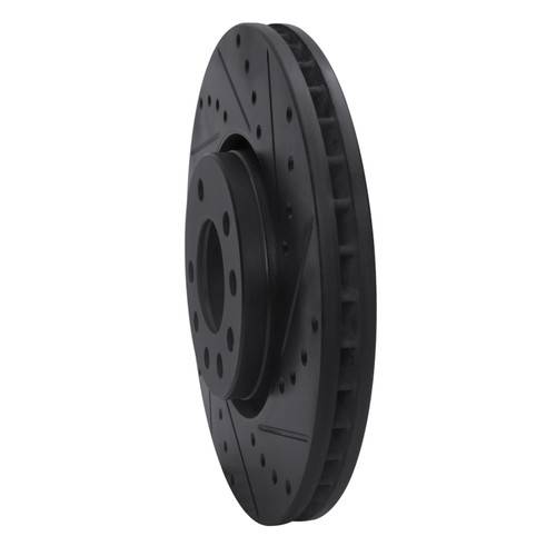R1 03-11 Cadillac BLS (Mexico) Front Right Drilled & Slotted Black Brake Rotor ECB-65016R