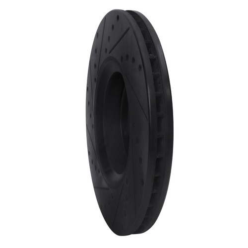 R1 03-11 Cadillac BLS (Mexico) Front Right Drilled & Slotted Black Brake Rotor ECB-65016R