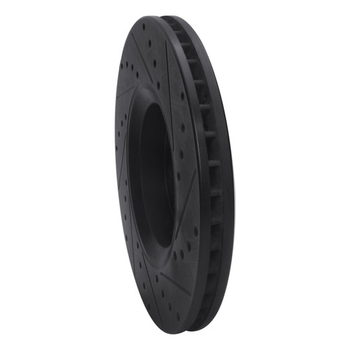 R1 03-11 Cadillac BLS (Mexico) Front Left Drilled & Slotted Black Brake Rotor ECB-65016L