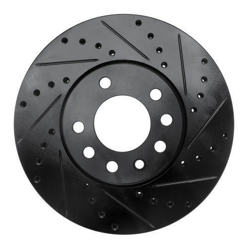 R1 03-11 Cadillac BLS (Mexico) Front Right Drilled & Slotted Black Brake Rotor ECB-65015R