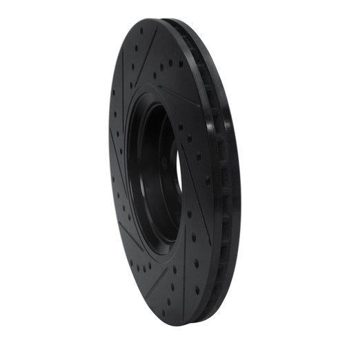 R1 99-10 Chevrolet ASTRA (Mexico) Front Right Drilled & Slotted Black Brake Rotor