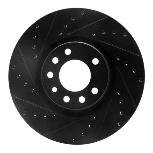 R1 99-10 Chevrolet Zafira (Mexico) Front Left Drilled & Slotted Black Brake Rotor