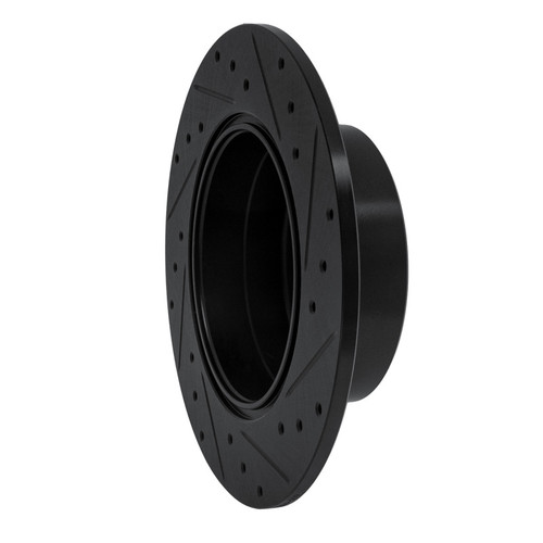 R1 97-08 Chevrolet ASTRA (Mexico) Rear Left Drilled & Slotted Black Brake Rotor