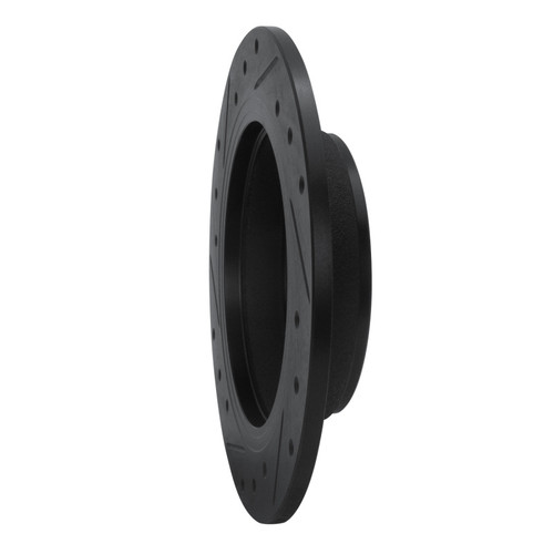 R1 86-98 Saab 9000 Rear Right Drilled & Slotted Black Brake Rotor