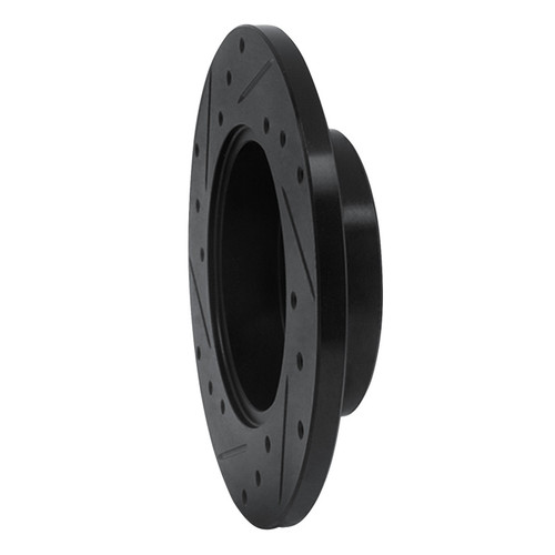 R1 84-88 Chevrolet Nova Front Right Drilled & Slotted Black Brake Rotor