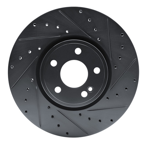 R1 19-25 Mercedes-Benz EQB 250+ Front Right Drilled & Slotted Black Brake Rotor