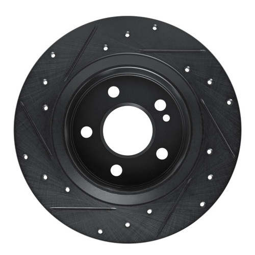 R1 19-26 Mercedes-Benz A200 (Mexico) Rear Right Drilled & Slotted Black Brake Rotor