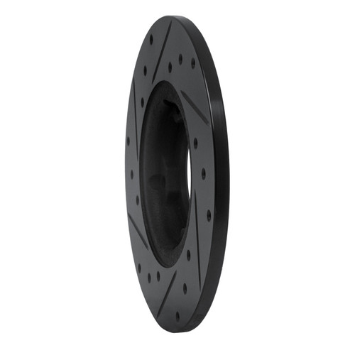 R1 80-82 Toyota Tercel Front Right Drilled & Slotted Black Brake Rotor