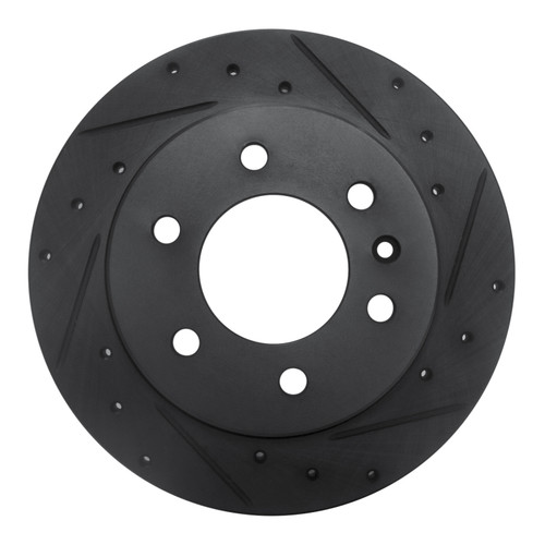 R1 19-25 Freightliner SprintER 1500 Rear Right Drilled & Slotted Black Brake Rotor